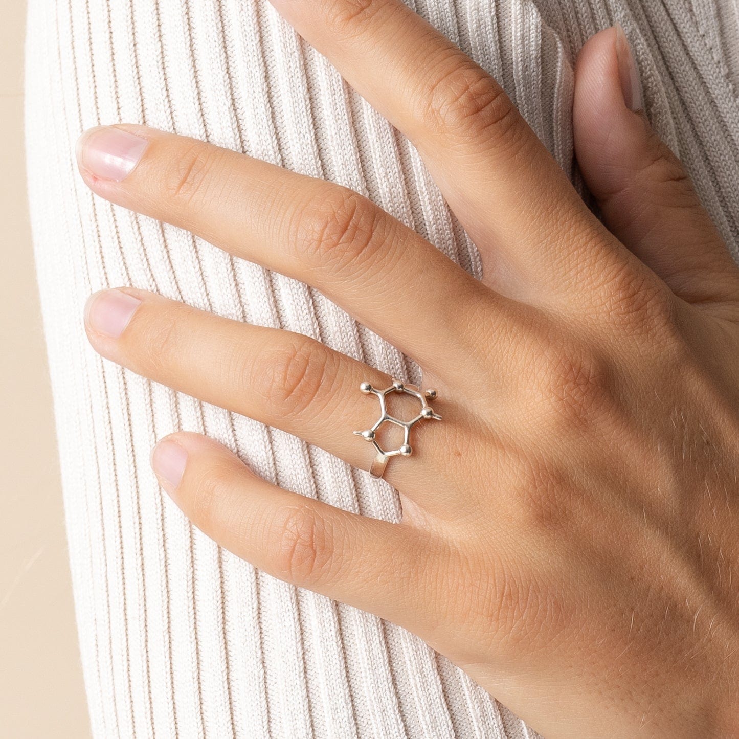 Caffeine Ring | Sterling Silver Methylxanthine – sciencejewelry1824