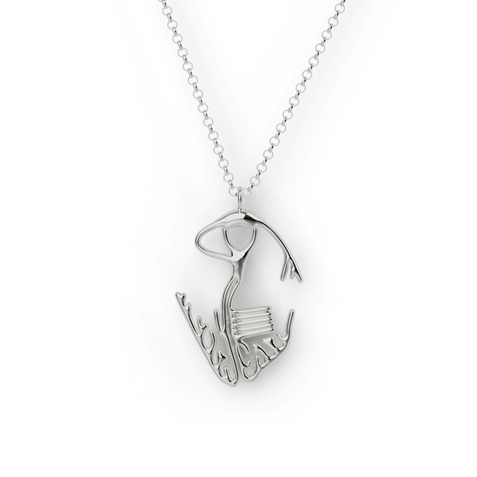 cardiac conduction system necklace | silver