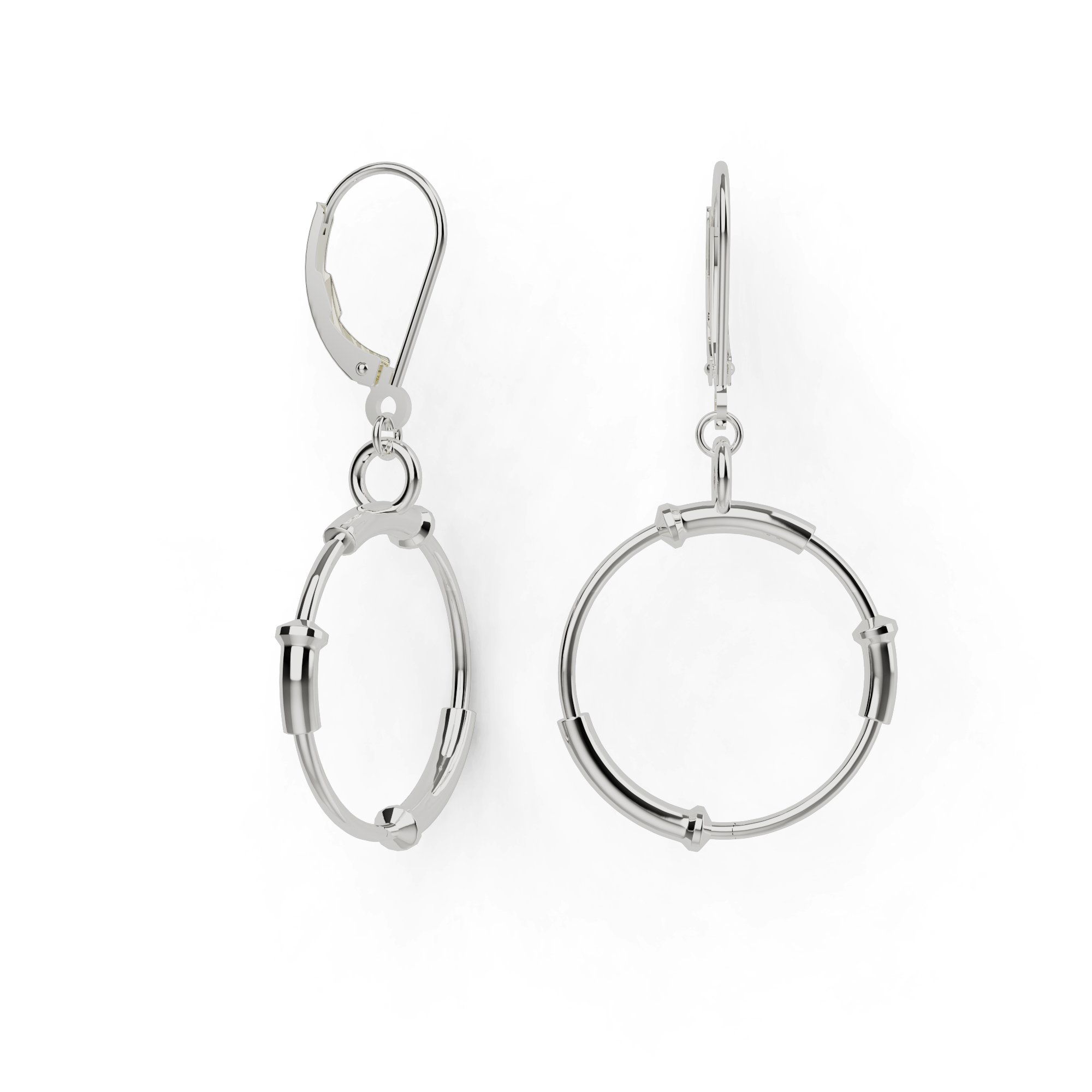cloning vector earrings | silver