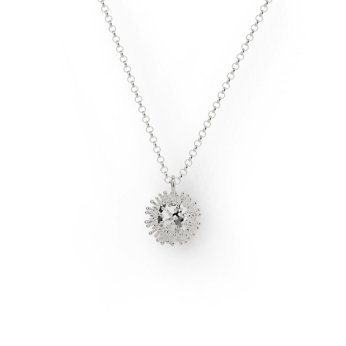 coronavirus necklace | silver