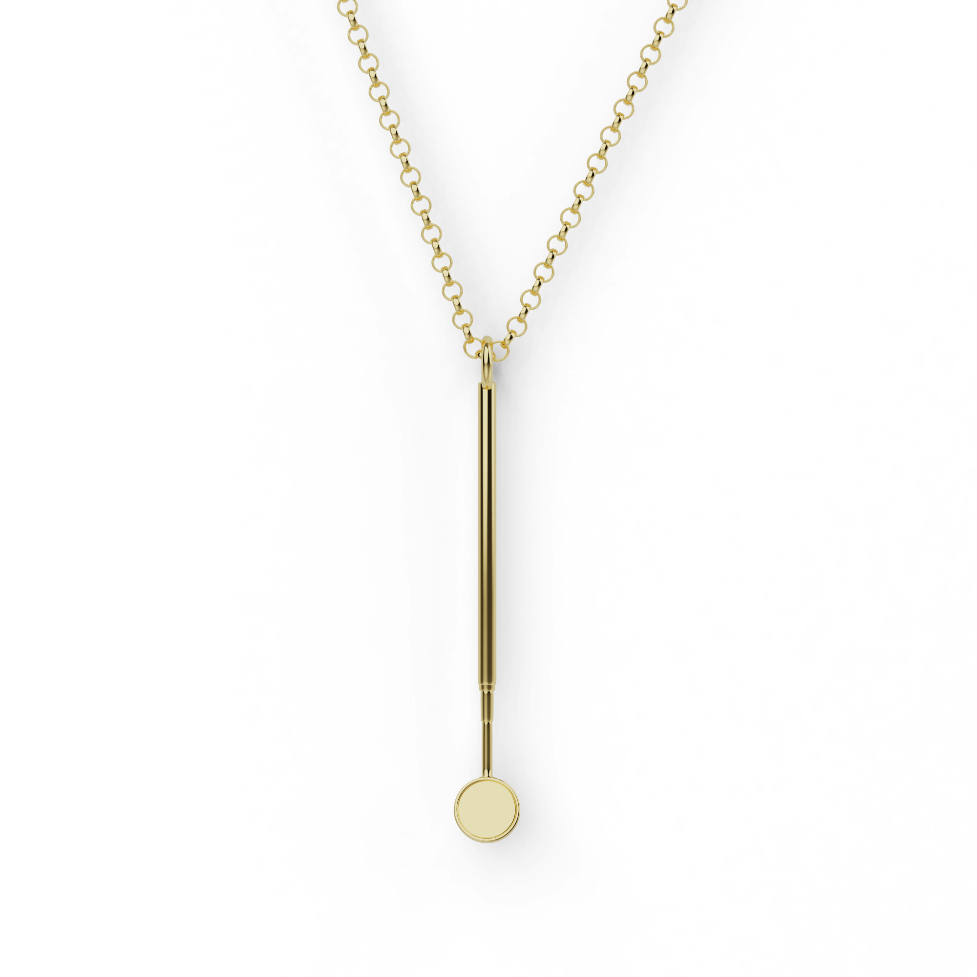 dental mirror necklace | gold vermeil