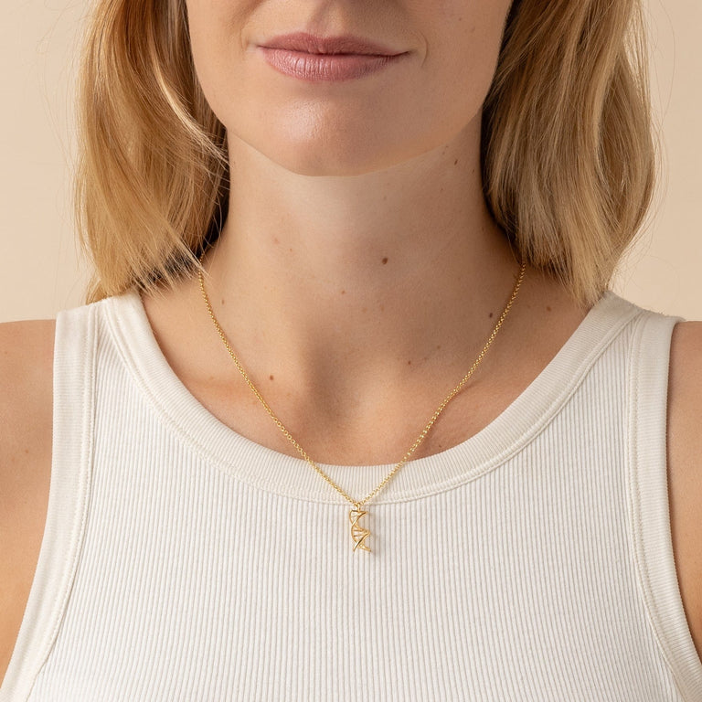 DNA necklace V | gold vermeil
