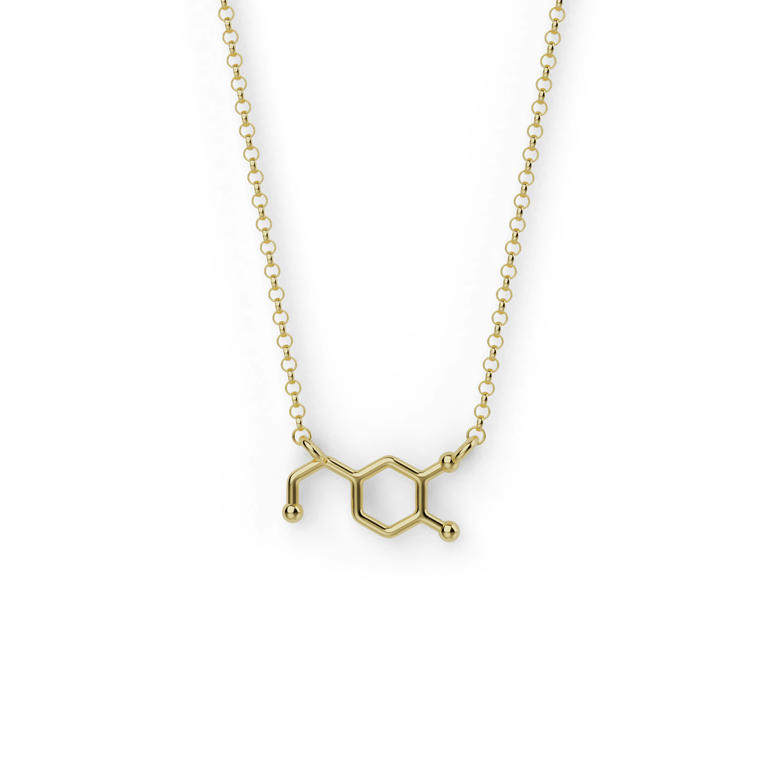 dopamine necklace H | gold vermeil