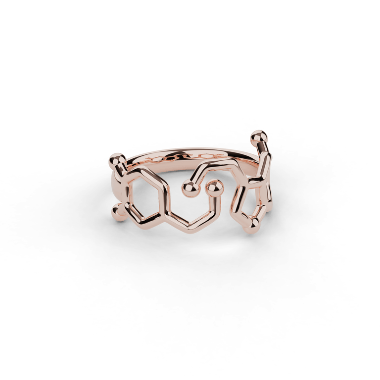 dopamine serotonin ring | 14K solid rose gold