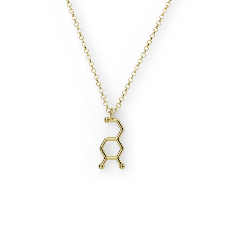 dopamine necklace V | gold vermeil