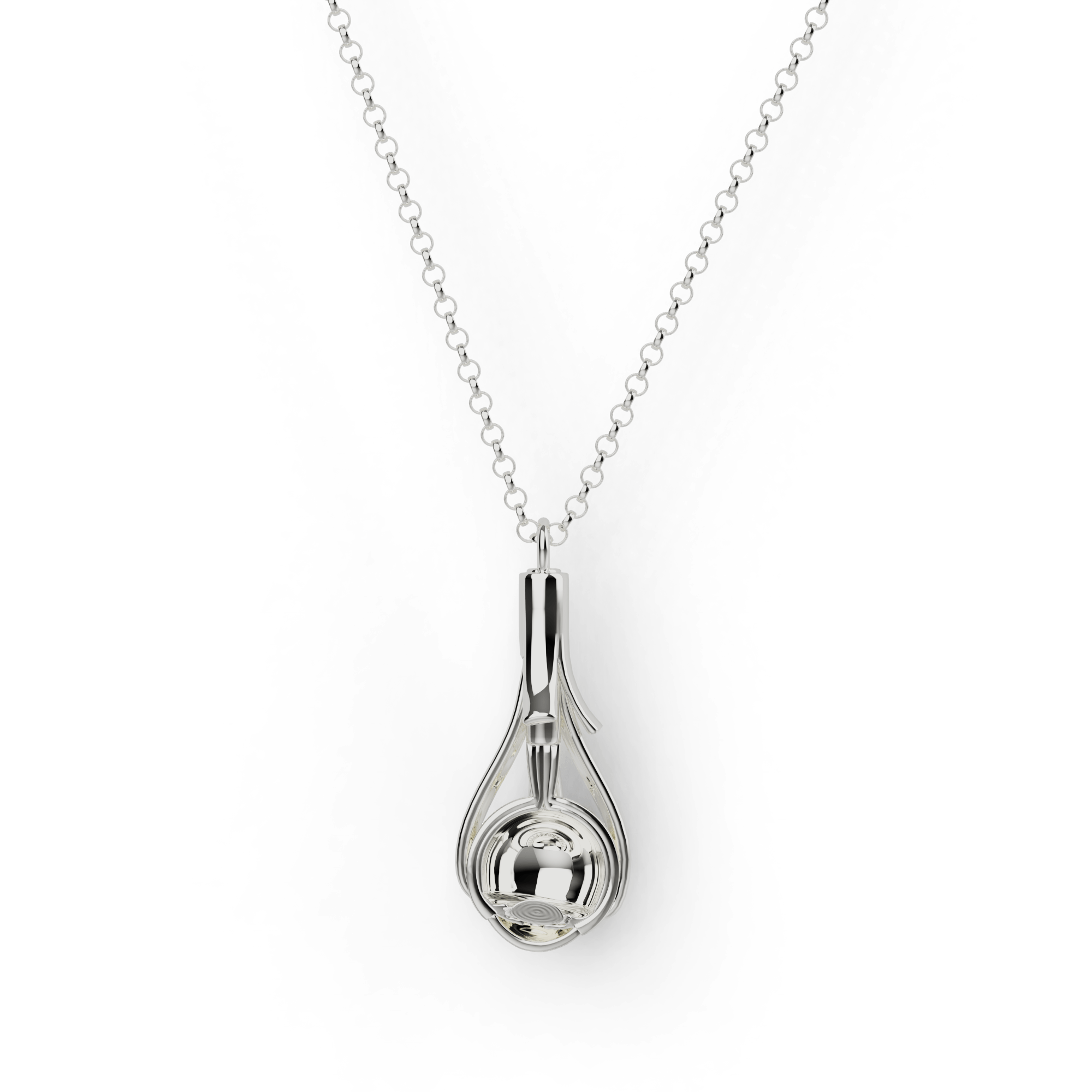 eye section necklace | silver