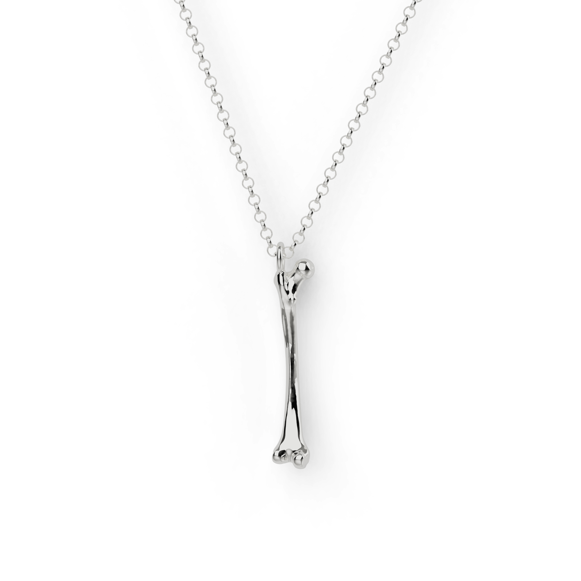 femur necklace | silver