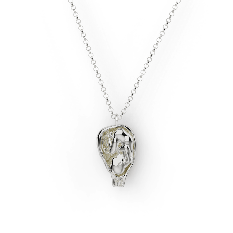 fetus necklace | silver