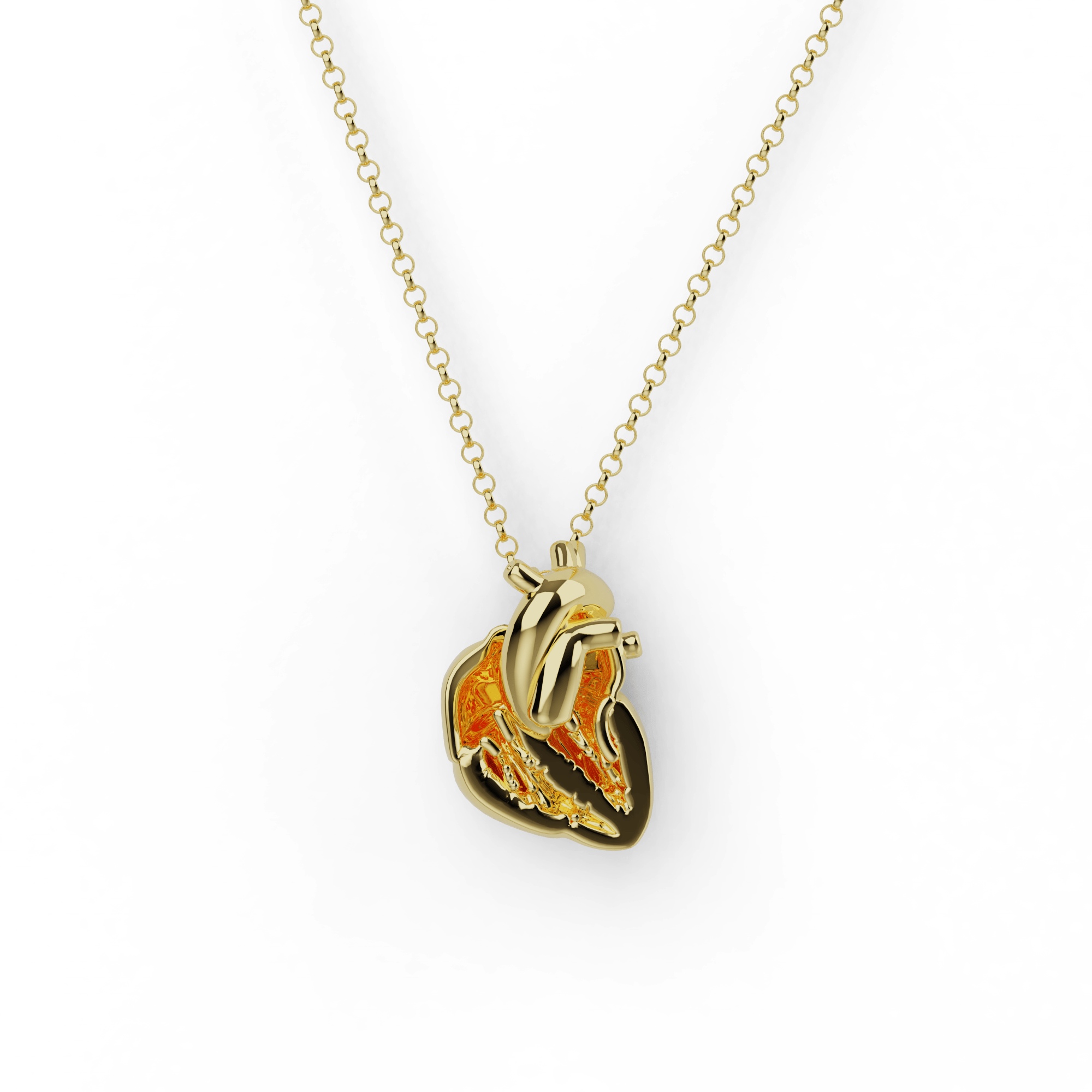 heart section necklace | gold vermeil