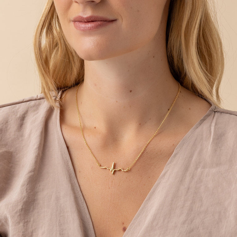 heartbeat necklace | gold vermeil