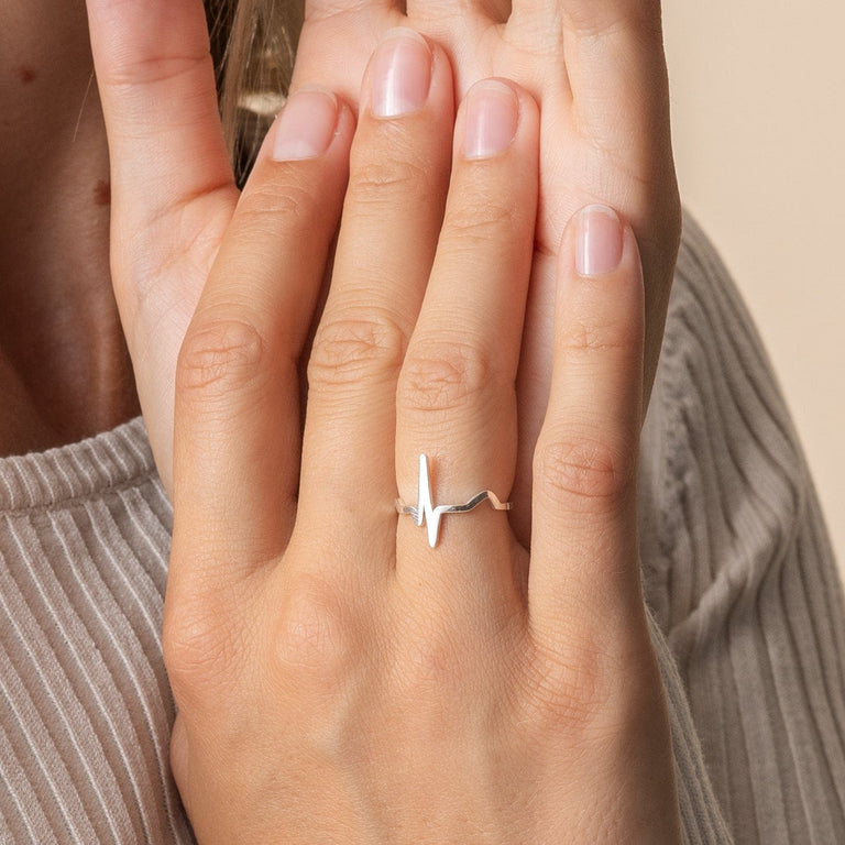 heartbeat ring | silver