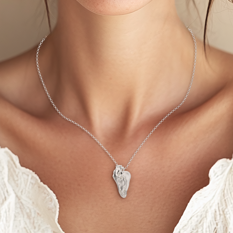 horse skull necklace | silver