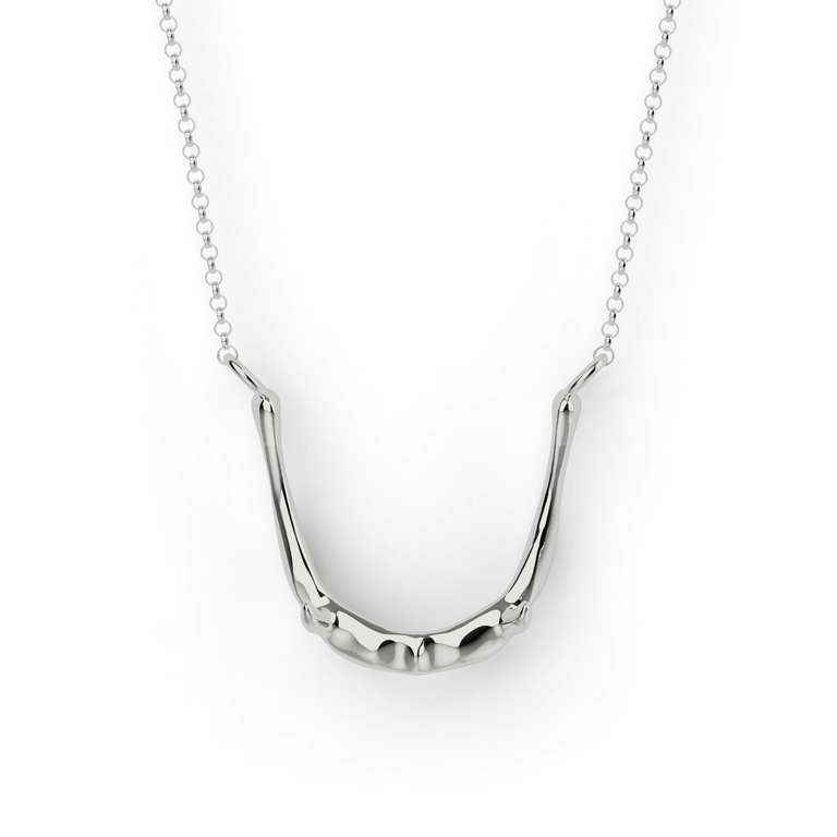 hyoid bone necklace | silver