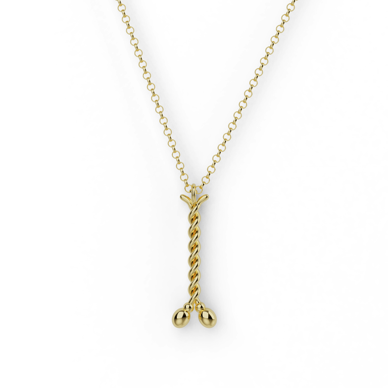 myosin necklace | gold vermeil