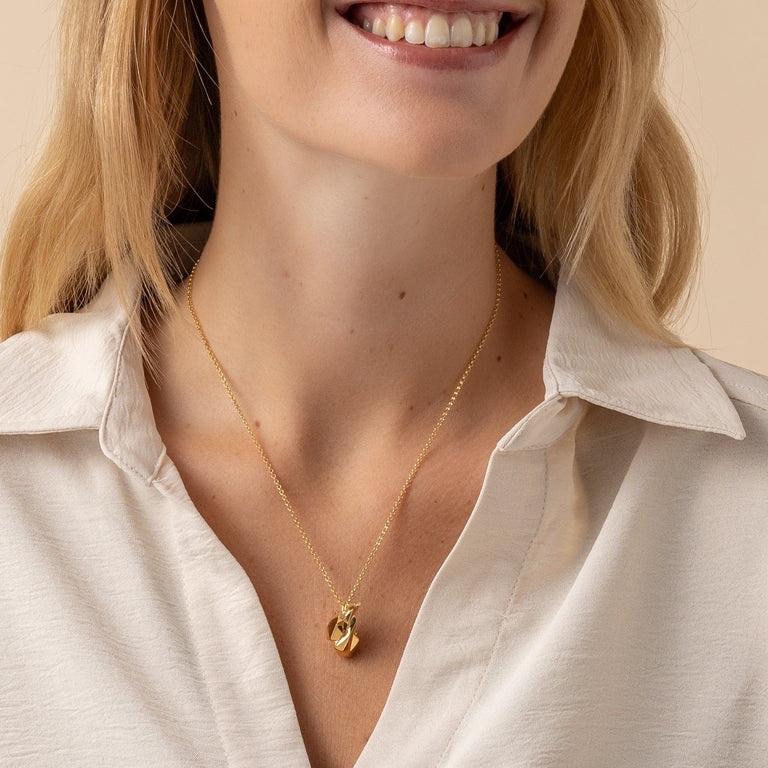 origami heart necklace | gold vermeil