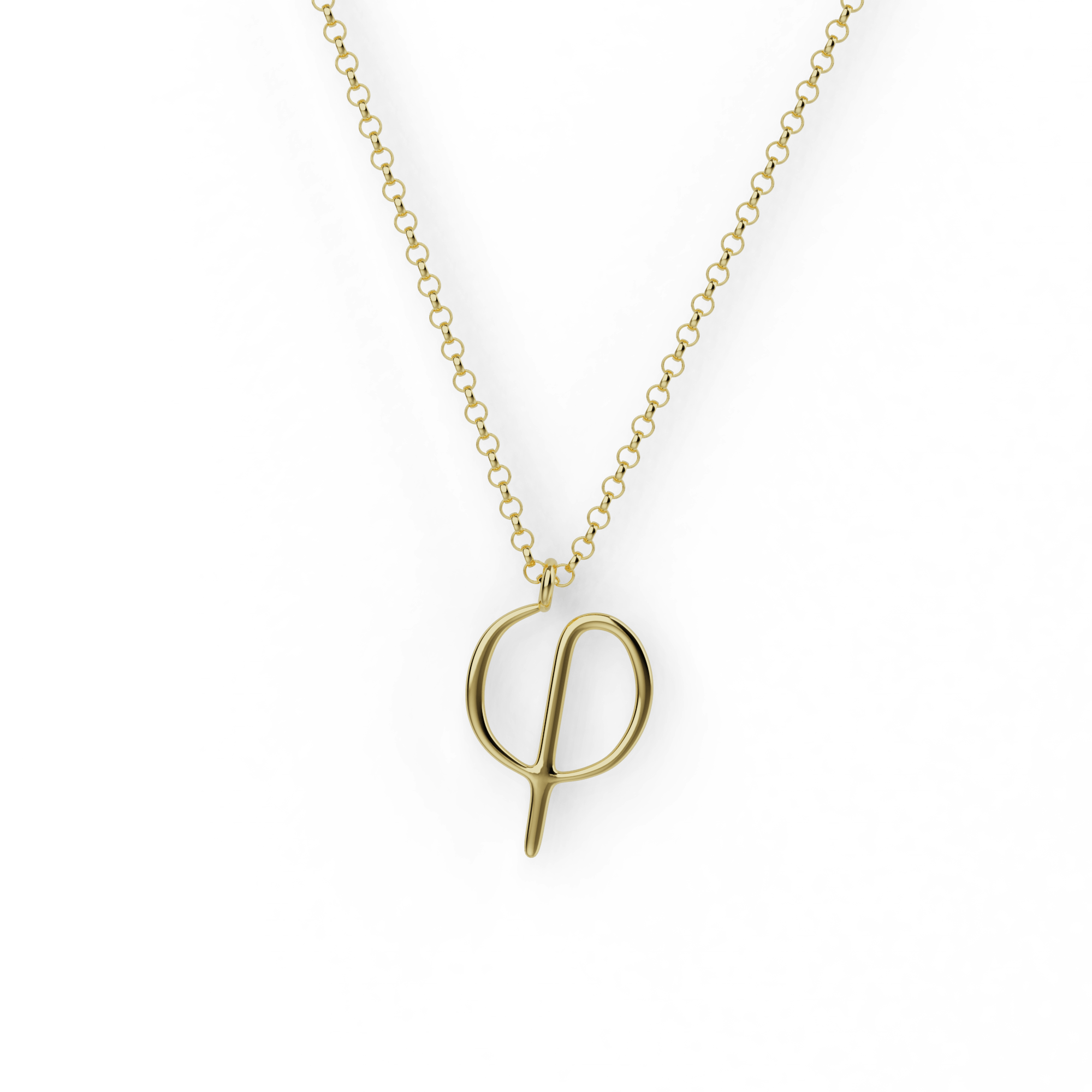 Phi necklace | gold vermeil