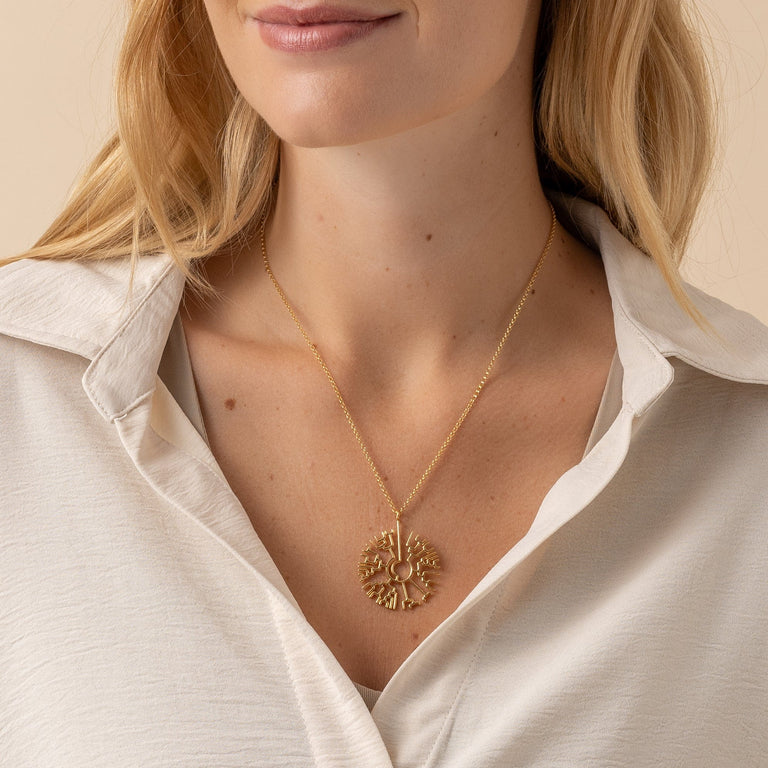 phylogenetic tree necklace | gold vermeil