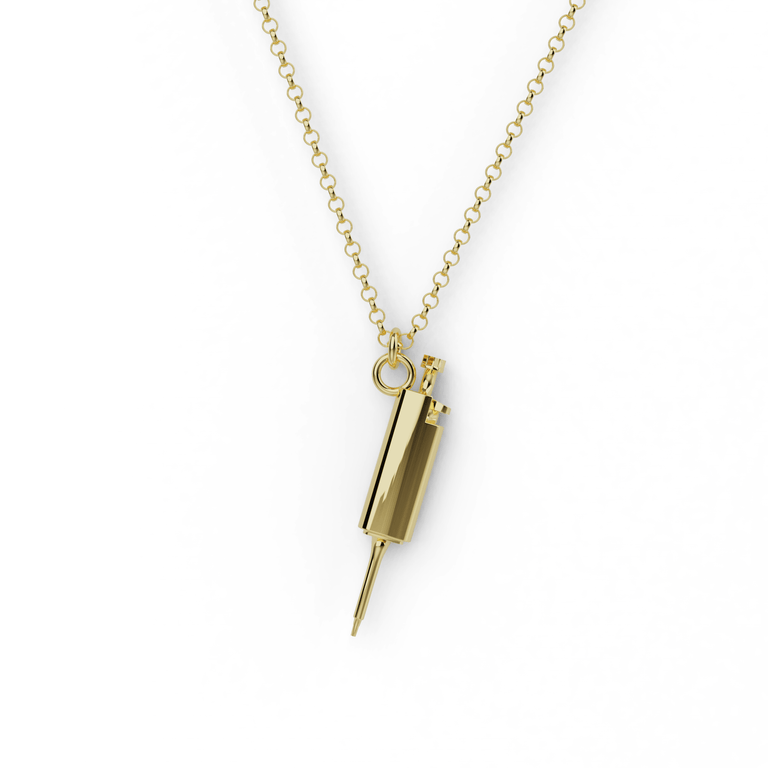 pipette necklace | gold vermeil