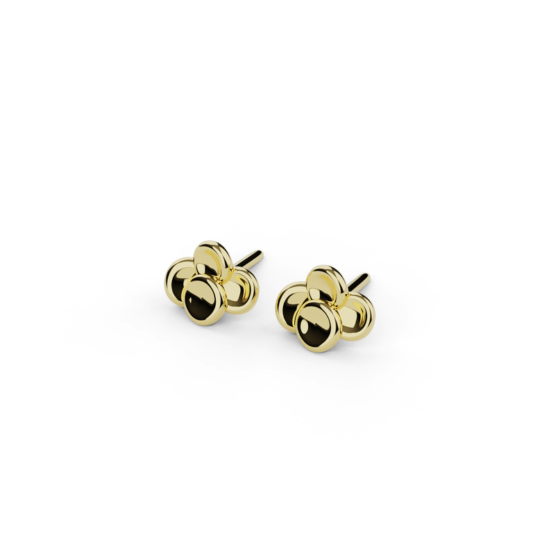 18K gold vermeil red blood cell studs, a pair of earrings in the form of red blood cells