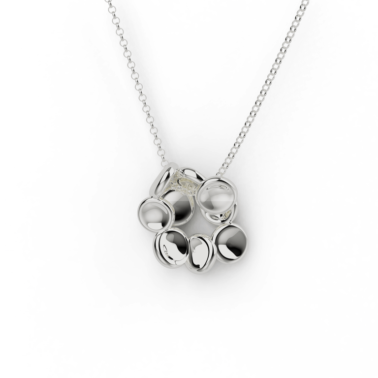 red blood cells necklace L | silver