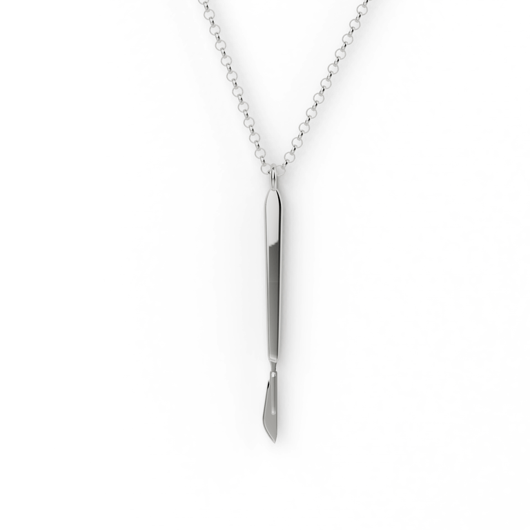 scalpel necklace | silver