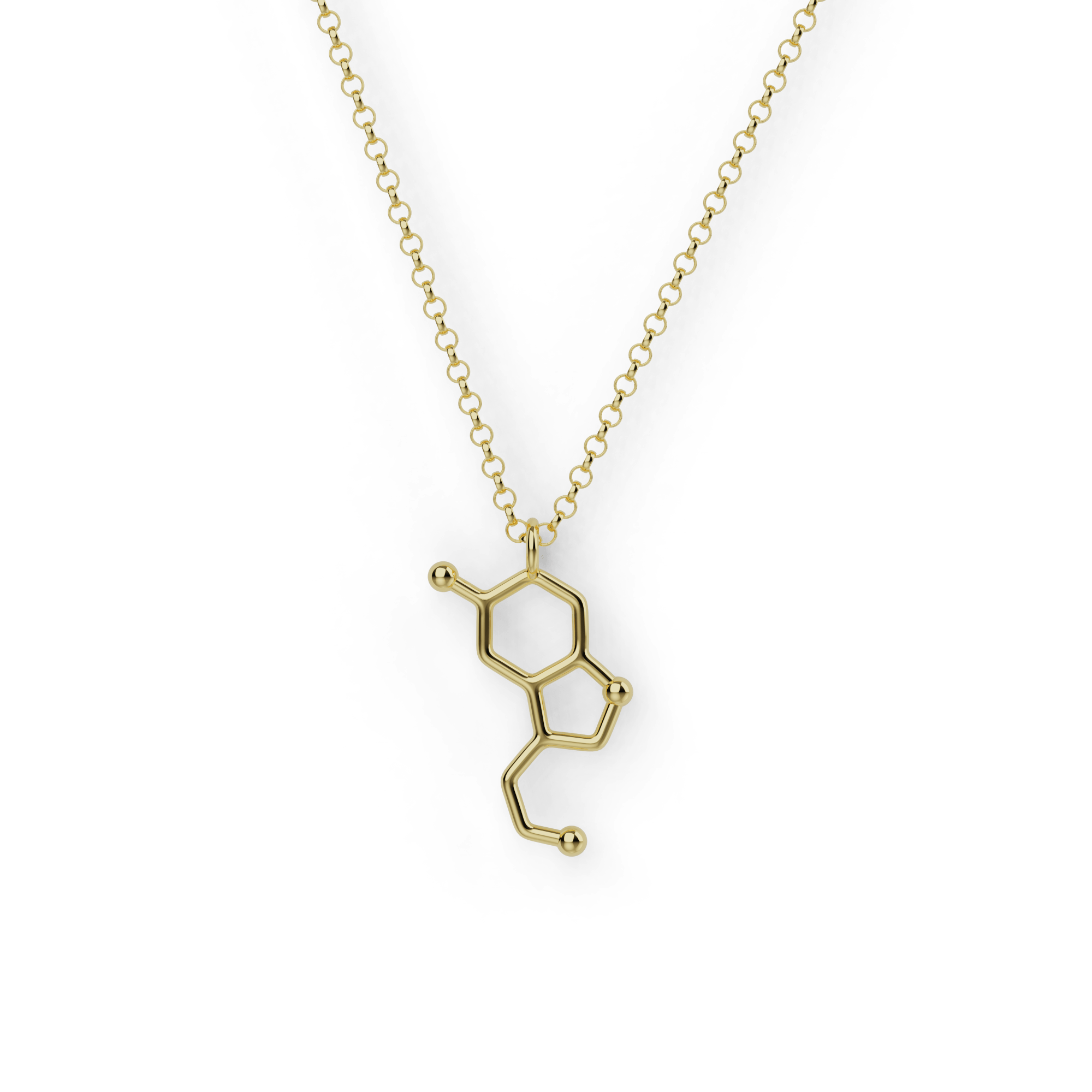 Chemistry Geometric Polygon Pendant Necklace Happy Hormone Serotonin  Molecule Necklaces Dopamine Molecule Necklace Jewelry Gift - AliExpress