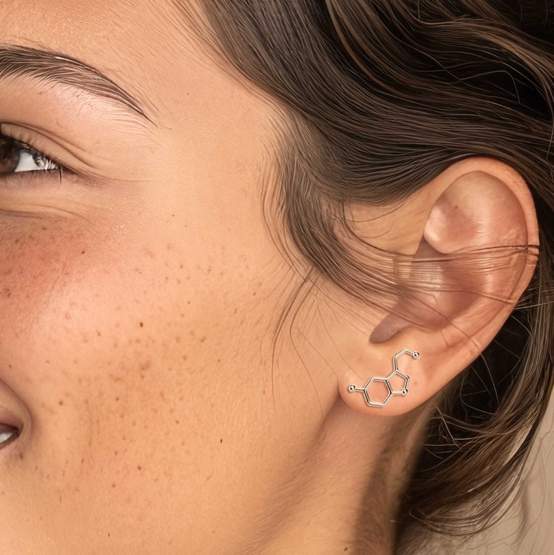 serotonin studs | silver