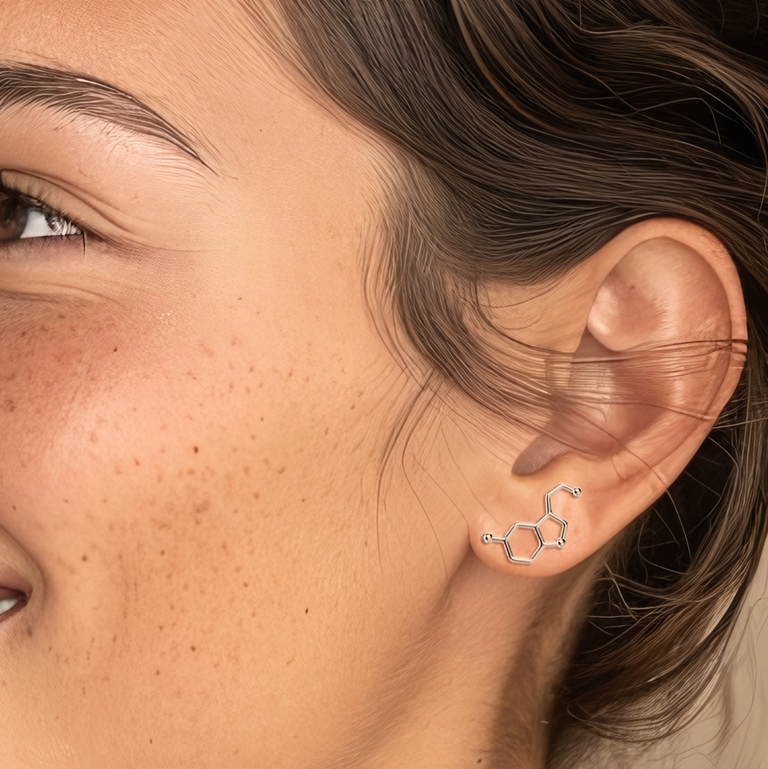 serotonin studs | silver