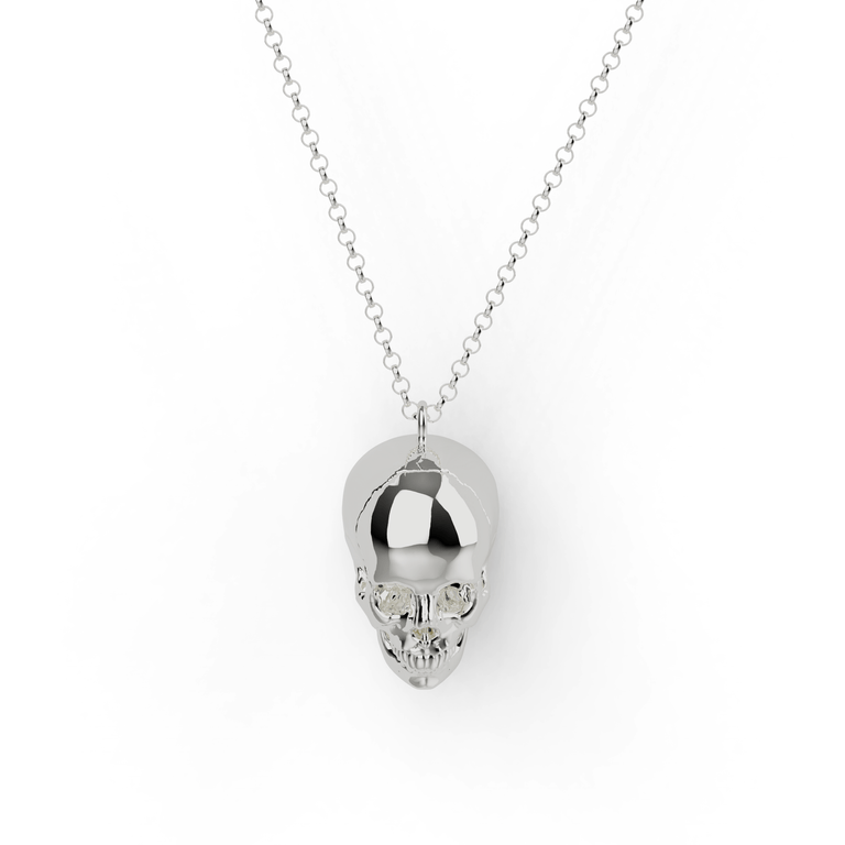 skull necklace | silver