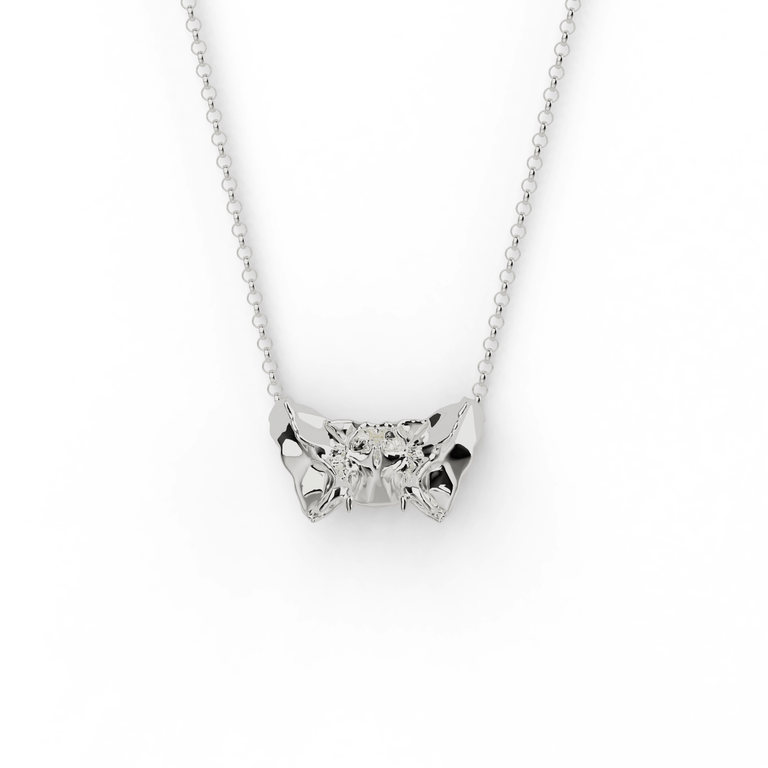 sphenoid bone necklace | silver