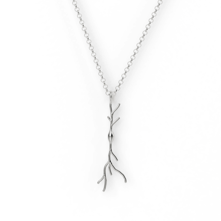spindle neuron necklace | silver