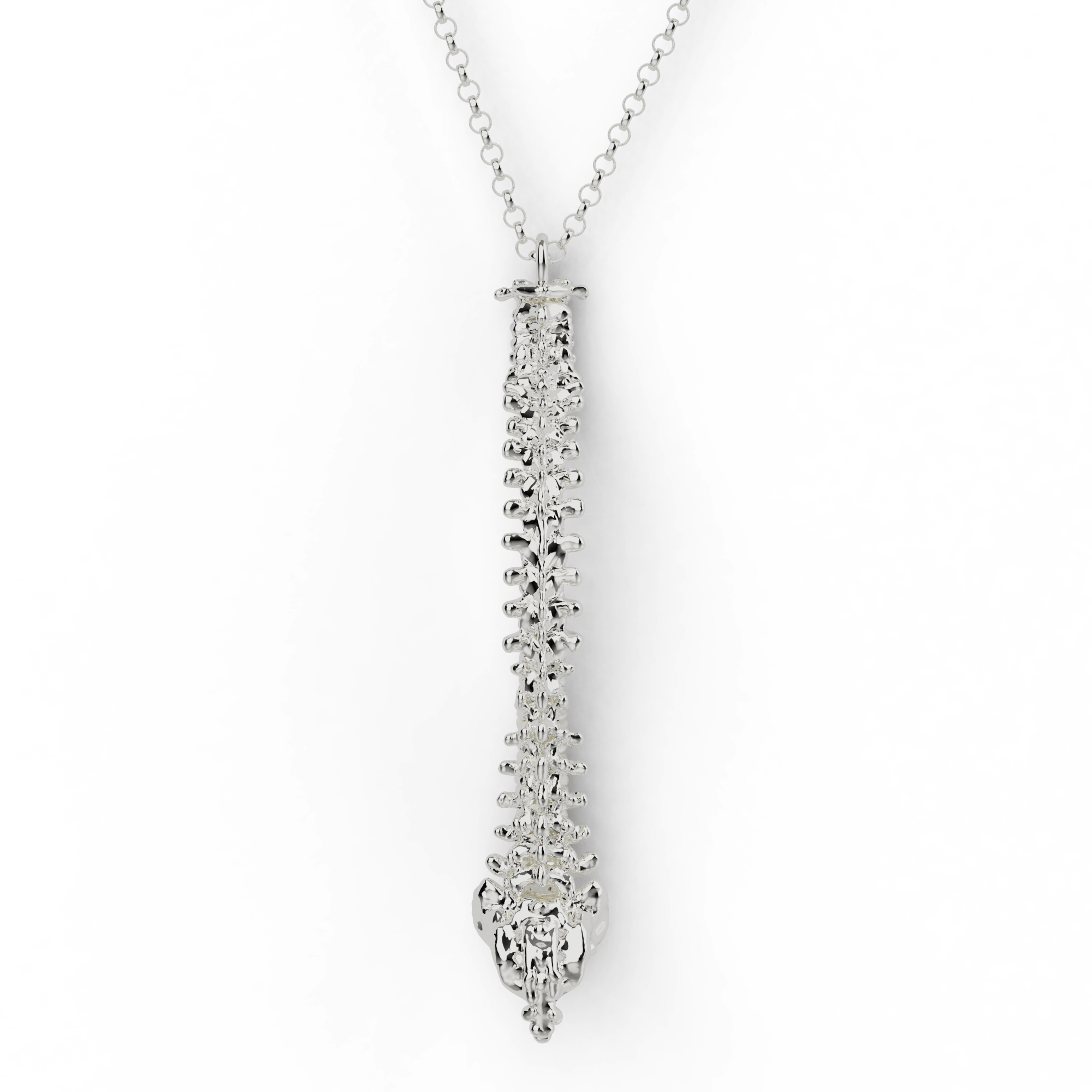 spine necklace | silver