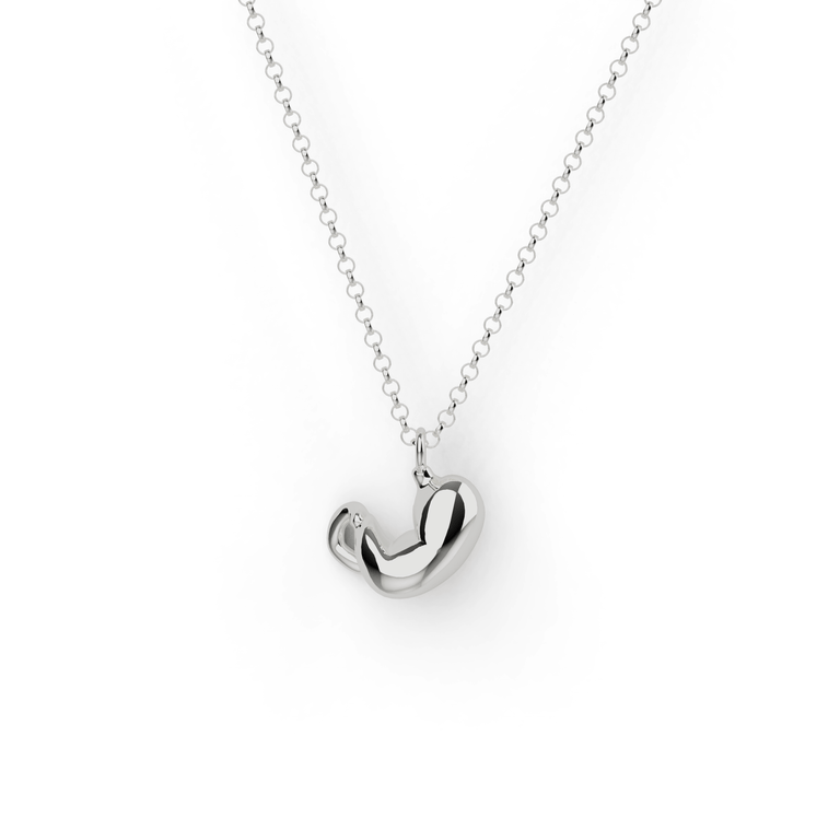 stomach necklace | silver
