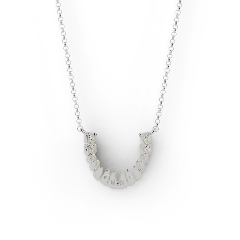 teeth necklace | silver