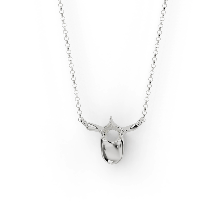thoracic vertebra necklace | silver