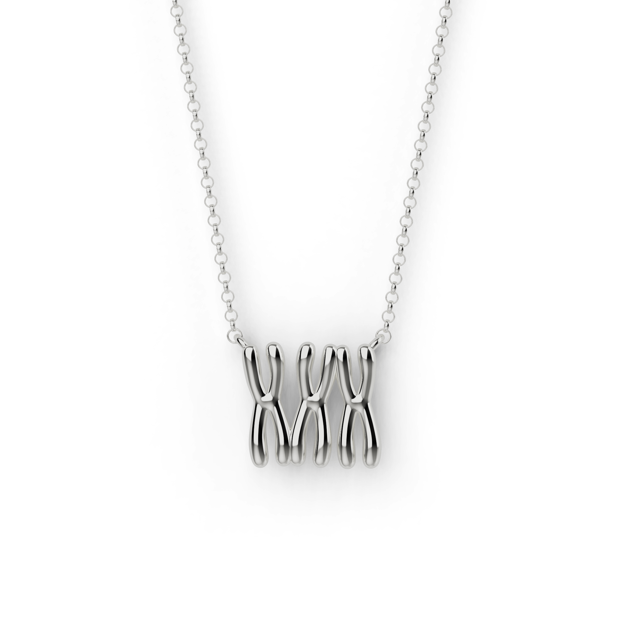 trisomy 21 - Down syndrome necklace | silver