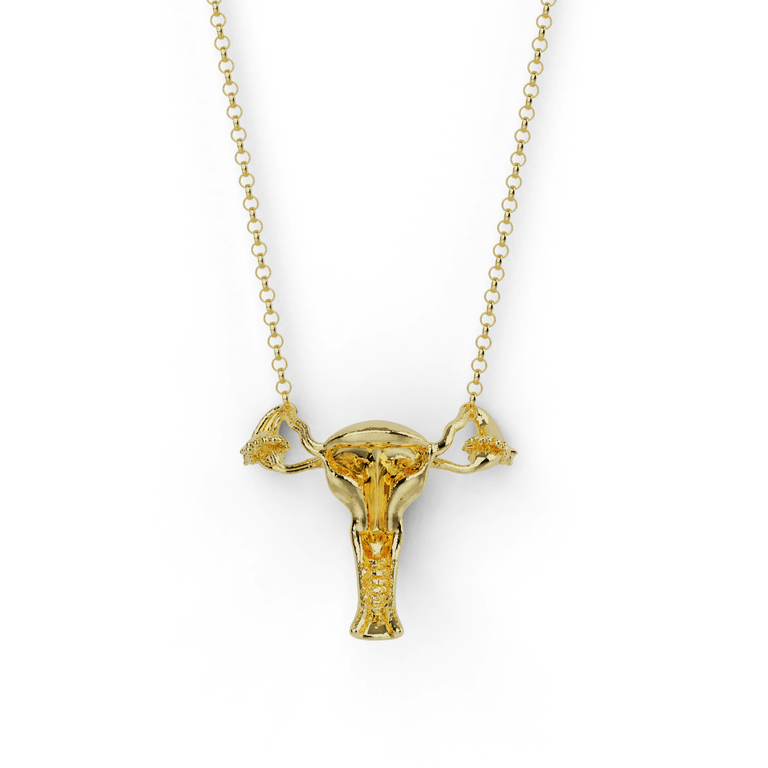 uterus necklace H | gold vermeil