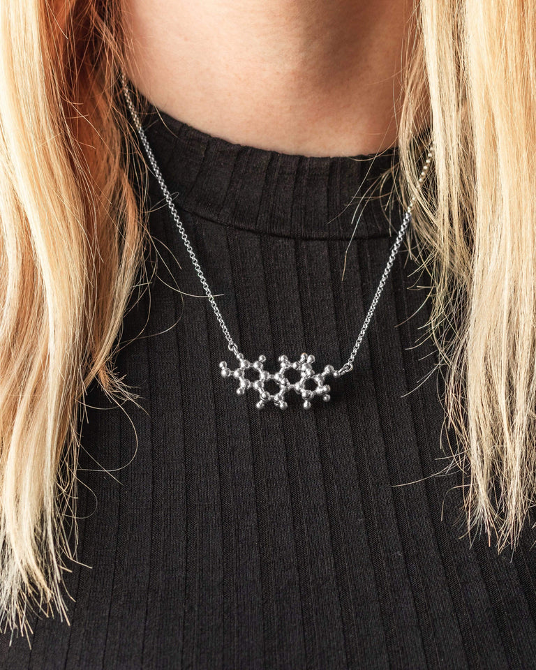 estrogen necklace | silver