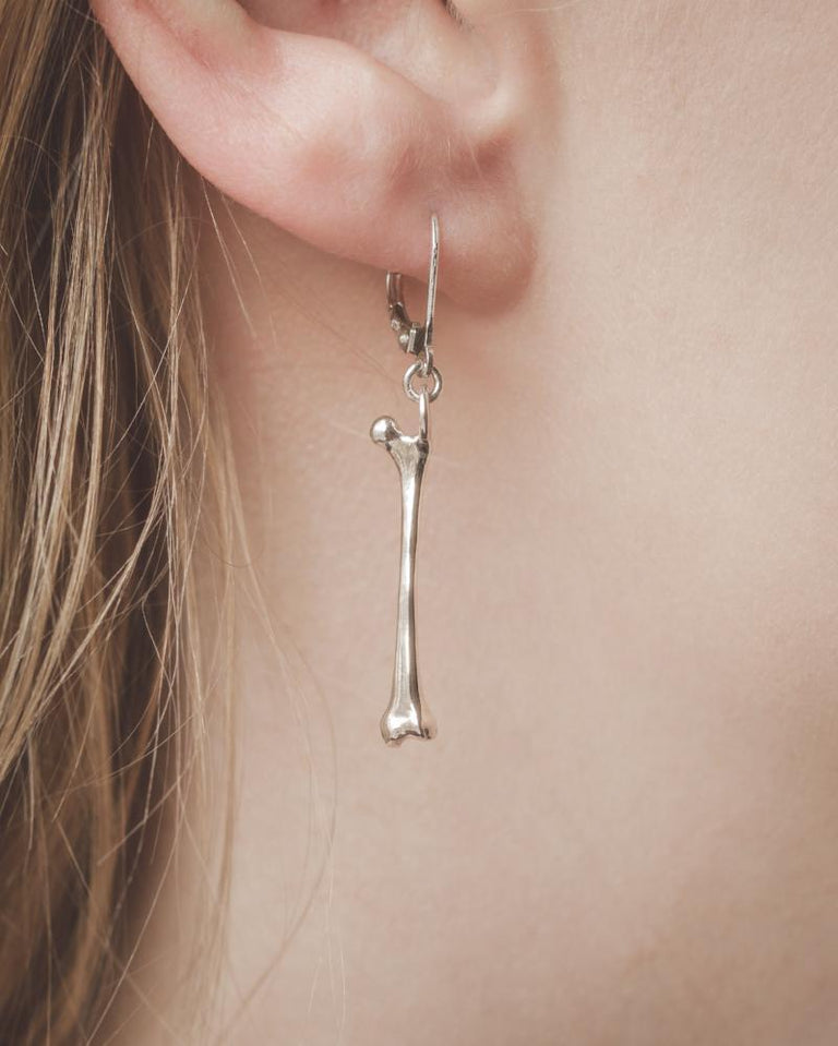 femur earrings | silver