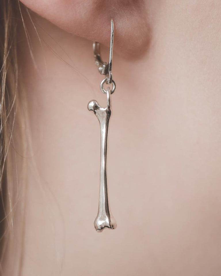 femur earrings | silver