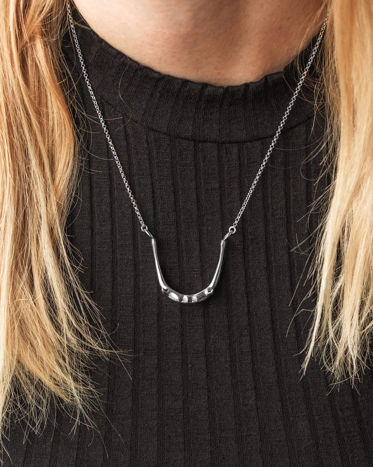 hyoid bone necklace | silver