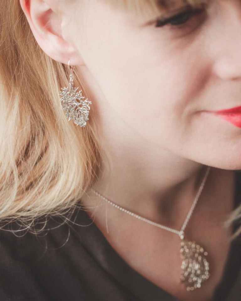 purkinje cell earrings | silver