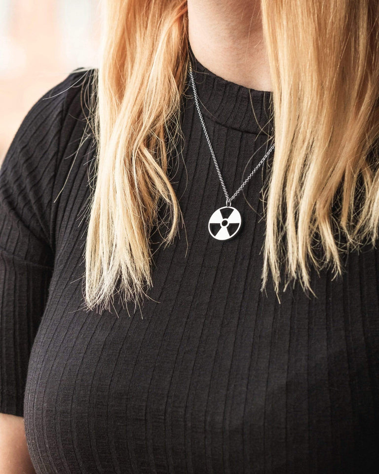 radiation symbol necklace | silver