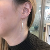 scalpel earrings in sterling silver