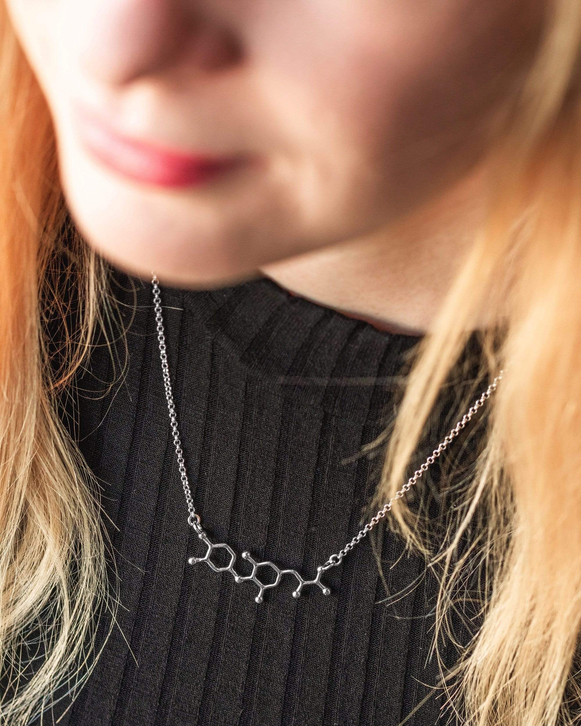 T3 thyroid hormone necklace | silver